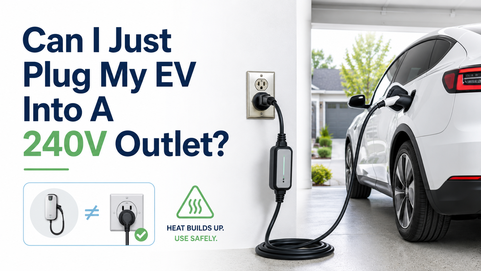 Kan jeg bare koble elbilen min til et 240V-uttak?